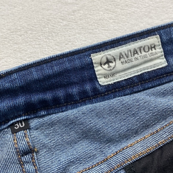 Aviator Best Travel Mid Rise Modern Tailored Fit Jeans (Dark Wash Indigo) - Picture 15 of 16
